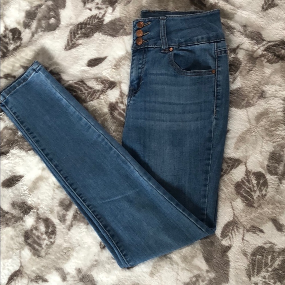 High waist skinny jeans
